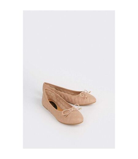 Dorothy Perkins Womens/Ladies Priya Quilted Wide Ballerina Flats (Blush) - UTDP1543