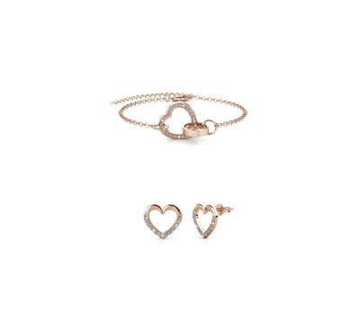 Parure et Coffret Locked Heart Lovett, Cristal d'Autriche