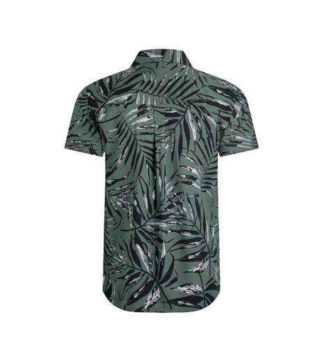 Mens holborn hawaiian eco viscose shirt army green Weird Fish