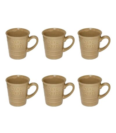 Lot de 6 Mugs à Café Joel 20cl Beige