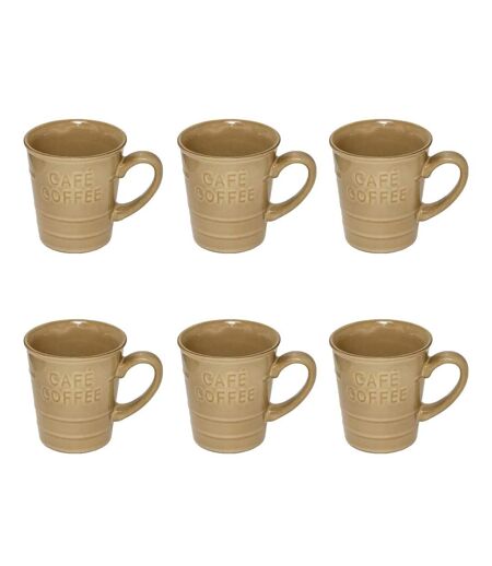 Lot de 6 Mugs à Café Joel 20cl Beige