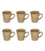 Lot de 6 Mugs à Café Joel 20cl Beige-1