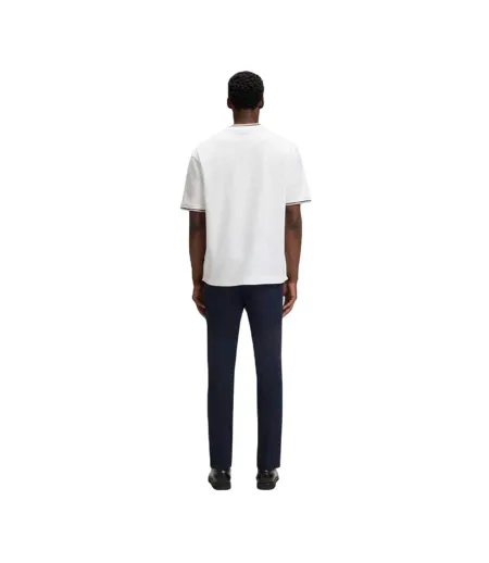 T-shirt Motif/style Uni Homme Blanc Boss