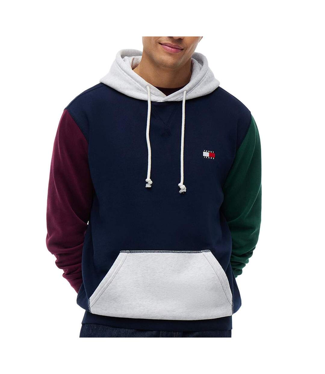 Sweat à capuche marine homme tommy hilfiger badge hoodie-1