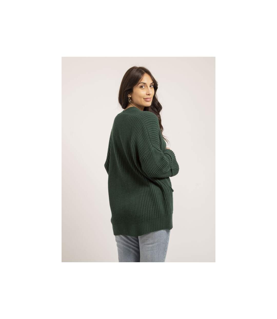 Gilet mi-long ouvert KIRSTEN - Dona X Lisa-2