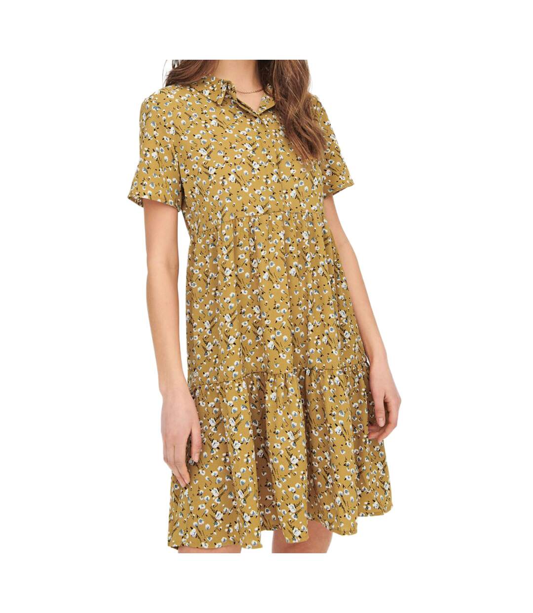 Robe à fleurs Jaune Femme JDY Piper-1