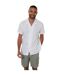 Chemise Manches Courtes Motif/style Géométrique Homme Blanc Threadbare-2