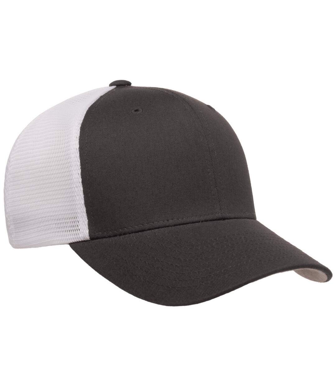 Unisex adult 110 mesh two tone cap charcoal/white Flexfit-4