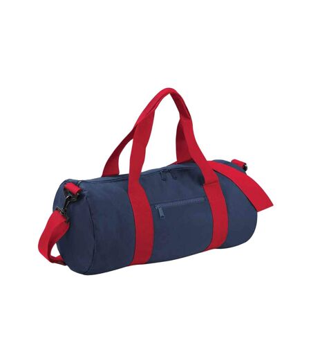 Bagbase Plain Varsity Barrel/Duffel Bag (5 Gallons) (Pack of 2) (French Navy/Classic Red) (One Size) - UTBC4425