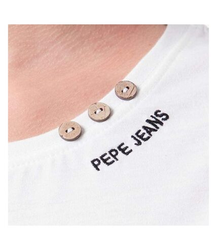 T-shirt Blanc Femme Pepe jeans Ragy - L