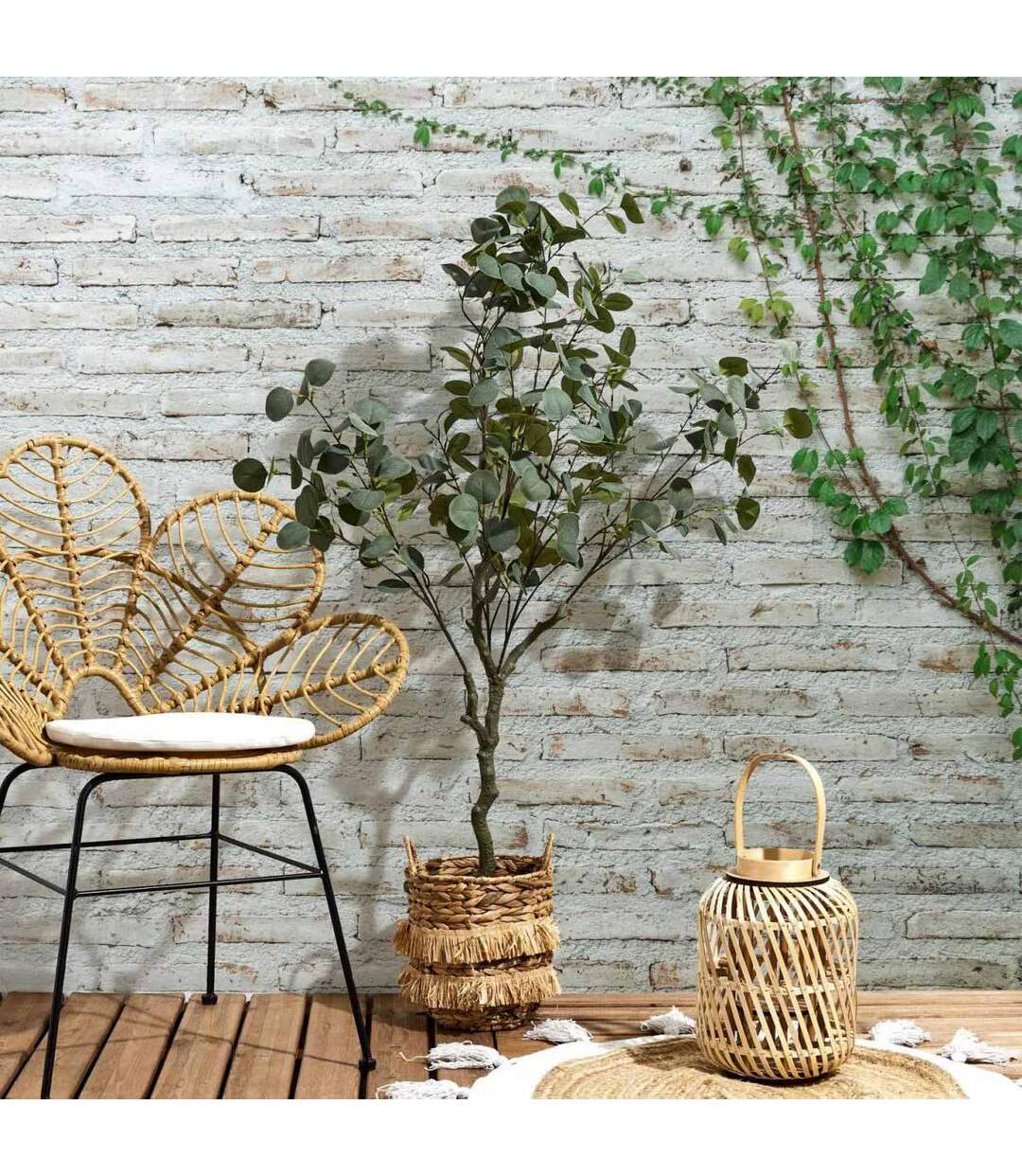 Eucalyptus Artificiel en Pot Hal 130cm Vert-2