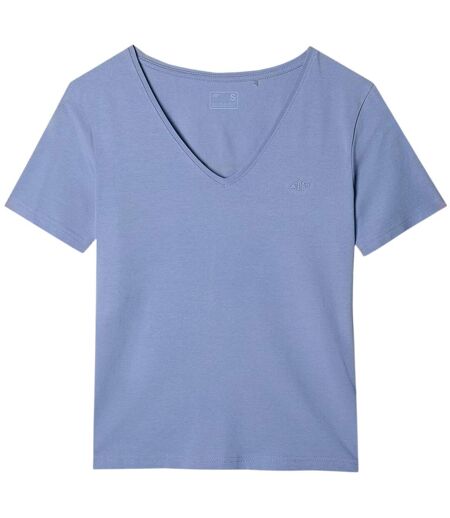 T-shirt Motif/style Logo F1649 Femme Bleu 4F