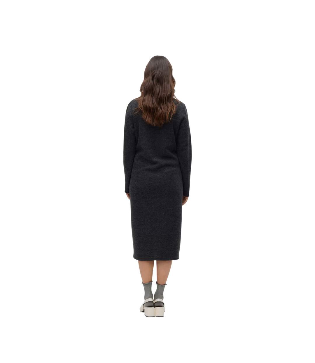 Robe Pull Vmmebba Femme Noir Obsidien Mamalicious-4