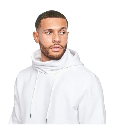 Mens Venmark Snood Collar Hoodie White Juice