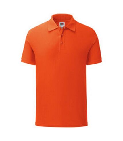 Mens iconic polo shirt flame Fruit of the Loom