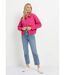 Blouson zippé en toile, taille resserrée-3