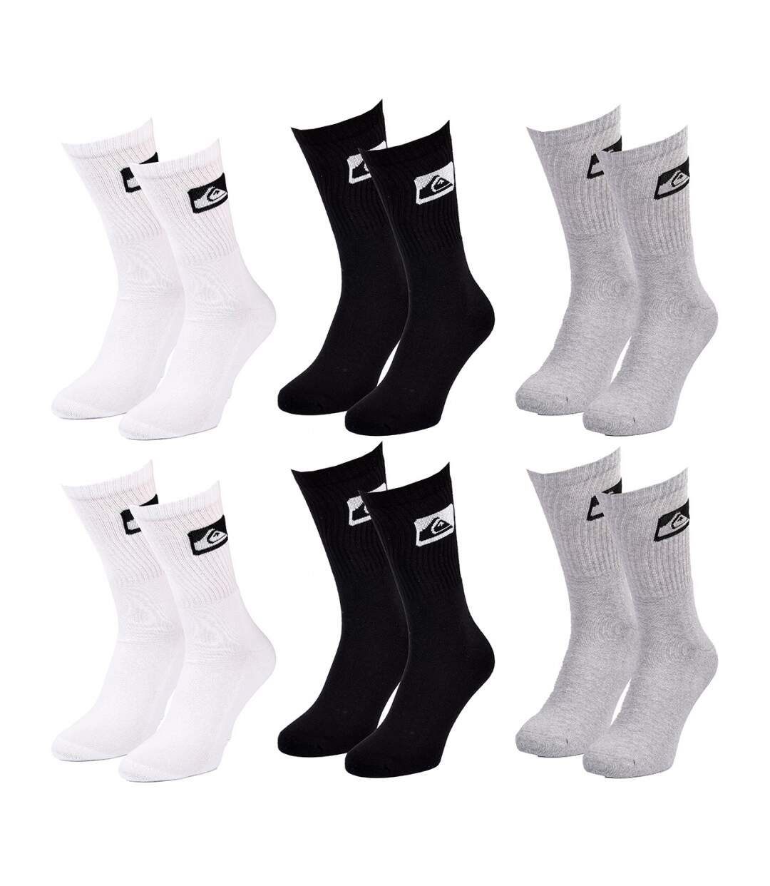 Chaussettes QUIKSILVER CUSHIONED CREW - Pack de 6-2