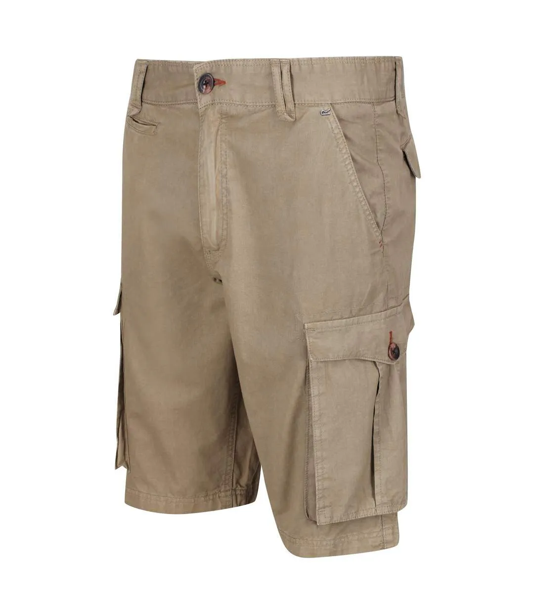 Short À Poches Motif/style Rétro Shorebay Homme Beige Foncé Regatta-3