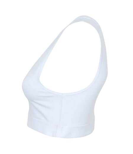 Haut Court Fashion Femme Blanc Skinni Fit