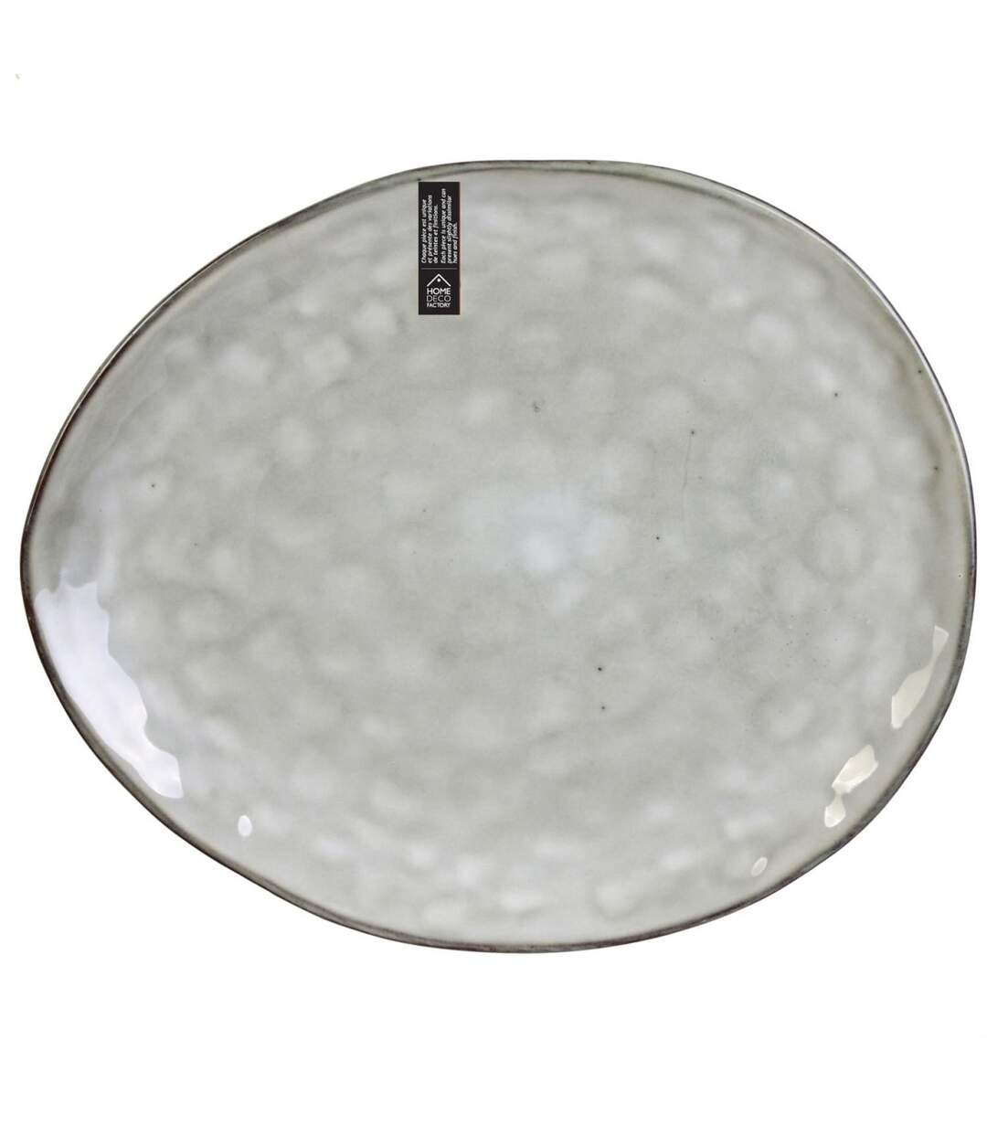 Lot de 6 Assiettes Plates Au Grès 27cm Gris-3