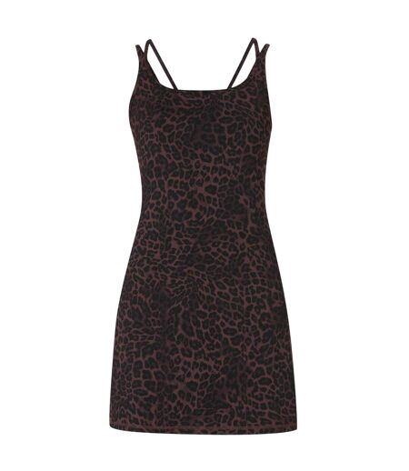 Robe Courte Yoga Motif/style Imprimé Léopard Ultimate Studio Femme Marron Sweaty Betty