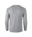 T-shirt Manches Longues Motif/style Uni Adulte Gris Gildan-2