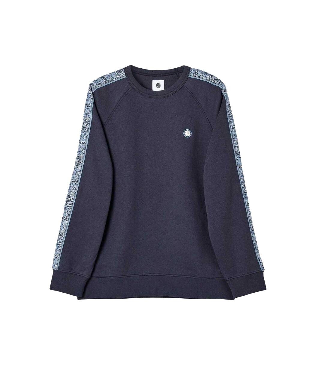 Mens Paisley Regular Raglan Sweatshirt Navy Pretty Green-2