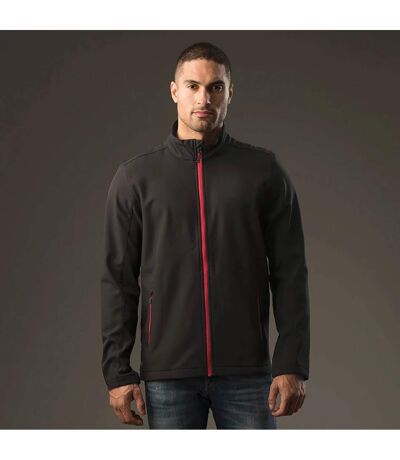 Mens Orbiter Soft Shell Jacket Black Bright Red Stormtech