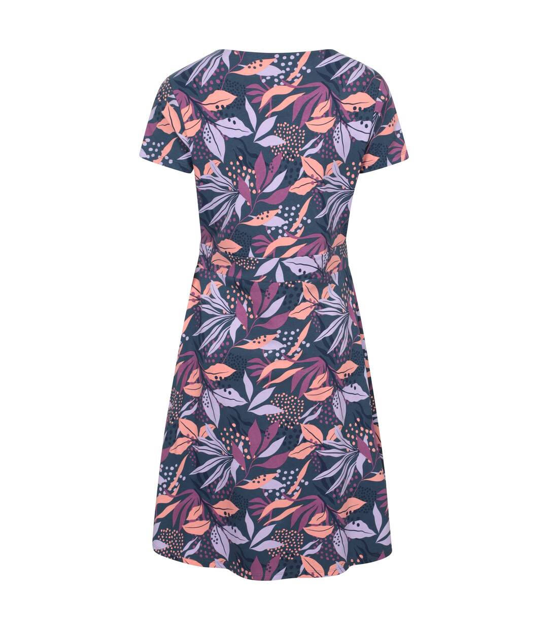 Womens/ladies orchid leafy floral dress purple Mountain Warehouse-2