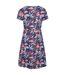 Womens/ladies orchid leafy floral dress purple Mountain Warehouse-2