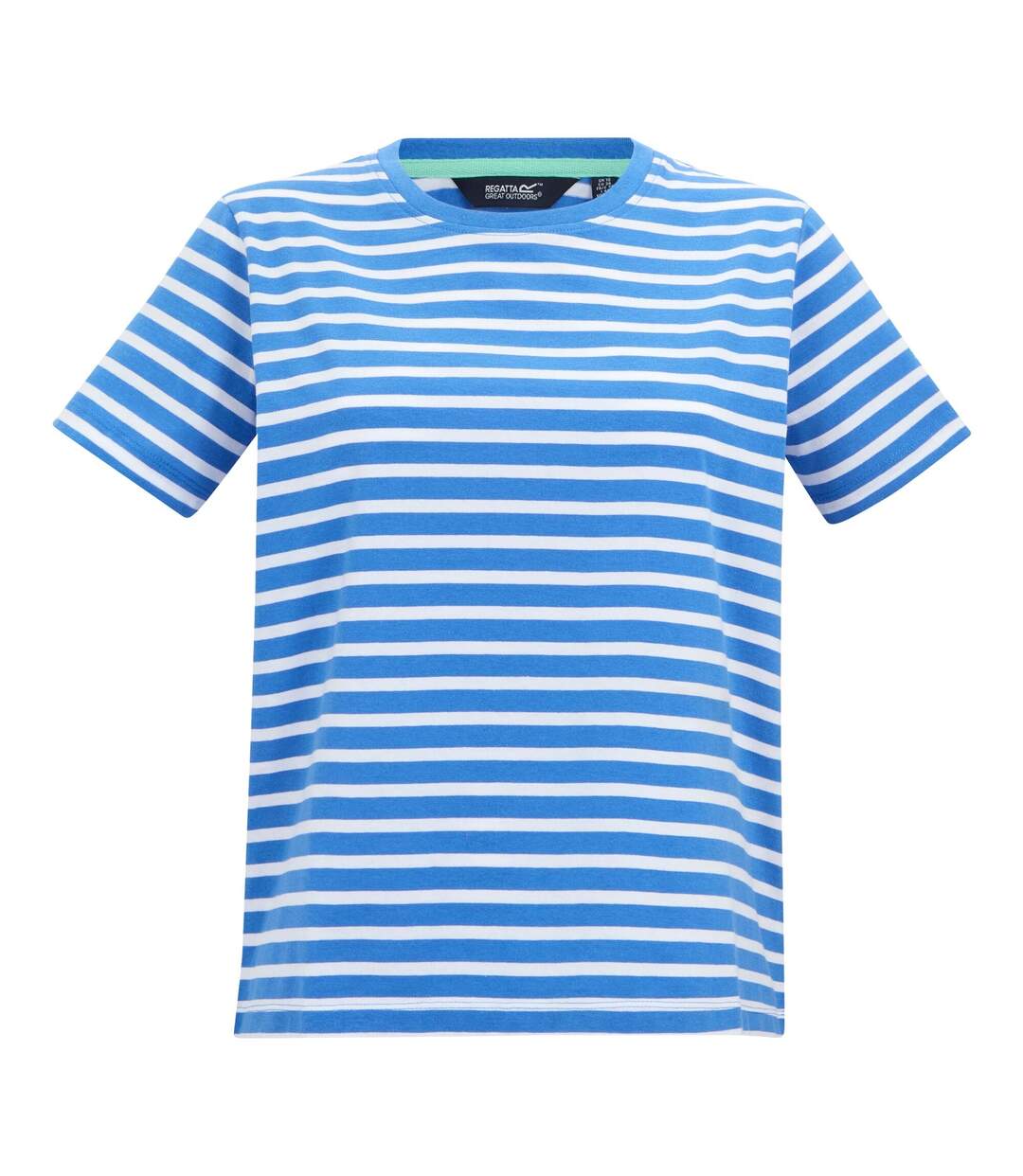 T-shirt Motif/style Rayé Bayletta Femme Bleu Vif Blanc Regatta-2