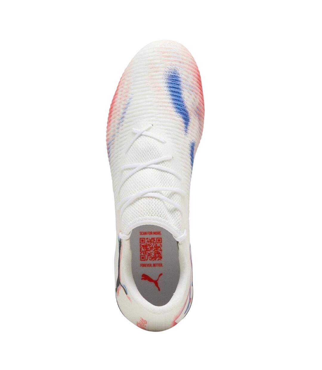 Mens Future 8 Match Firm Ground Football Boots White Black Red Puma-3