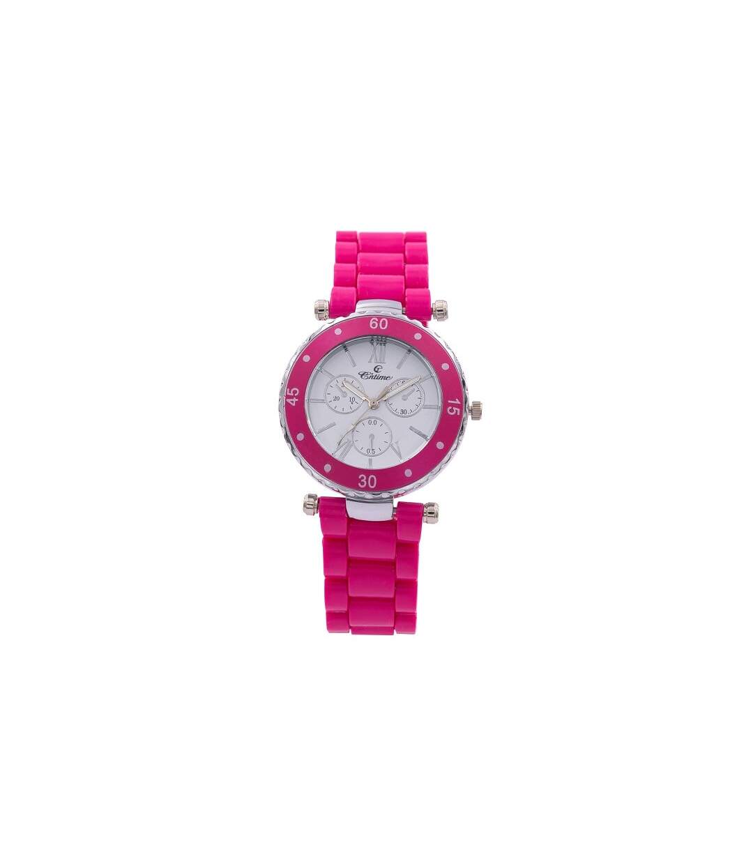 Votre Montre Femme au Plastique Rose CHTIME