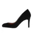 Womens/ladies Almond Stiletto Heel Shoes Black Linea-3