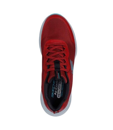 Mens Edgeride Rekze Trainers Burgundy Grey Skechers