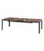 Table de jardin extensible en aluminium et acacia 12 places PARADIZE - Noyer et graphite-5