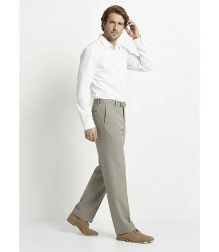 Pantalon ceinture ajustable invisible polyester