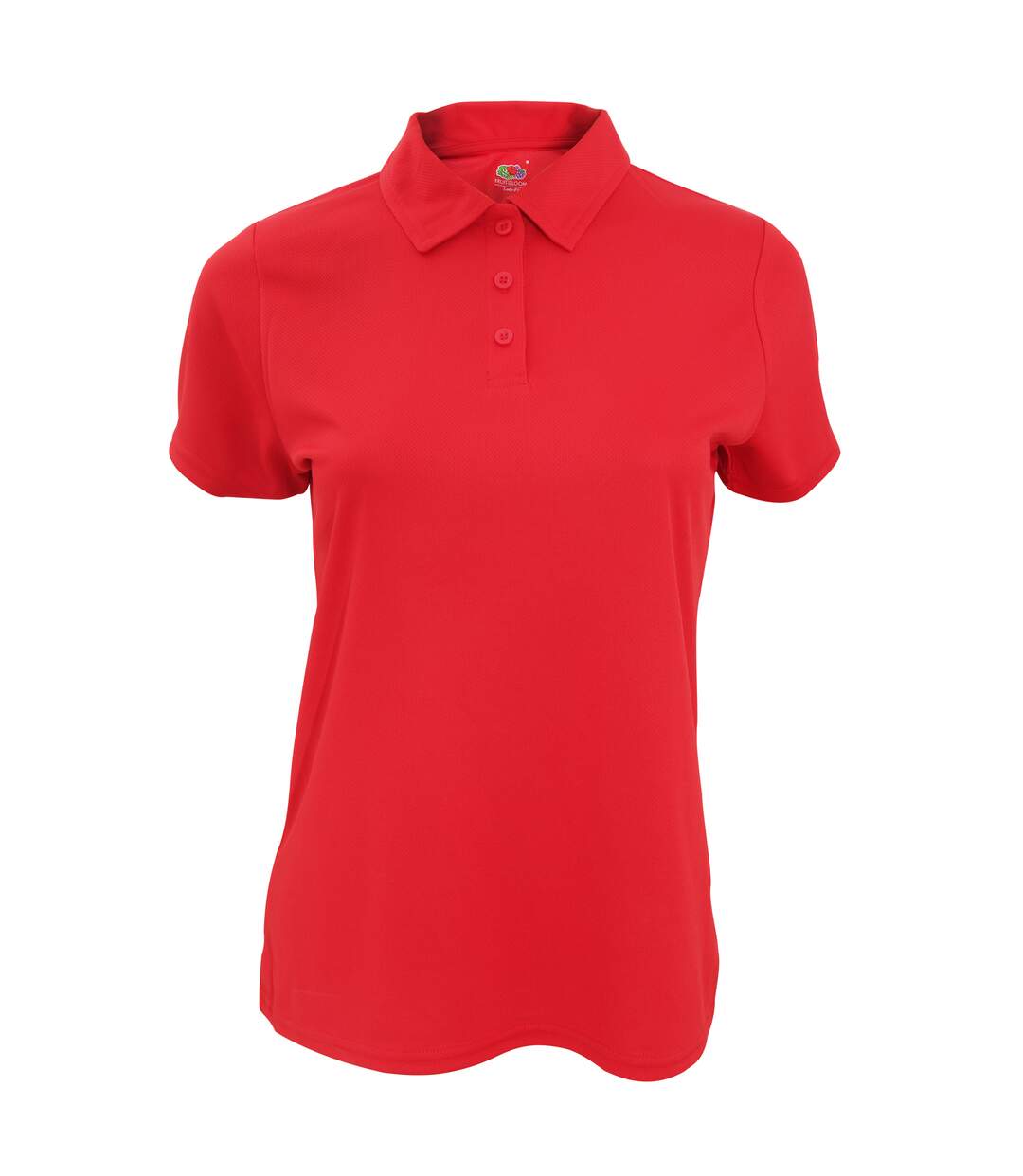 Polo sport femme rouge Fruit of the Loom-1