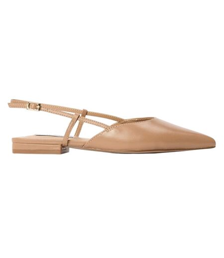 Womens/ladies Spencer Leather Sling Back Sandals Tan Steve Madden