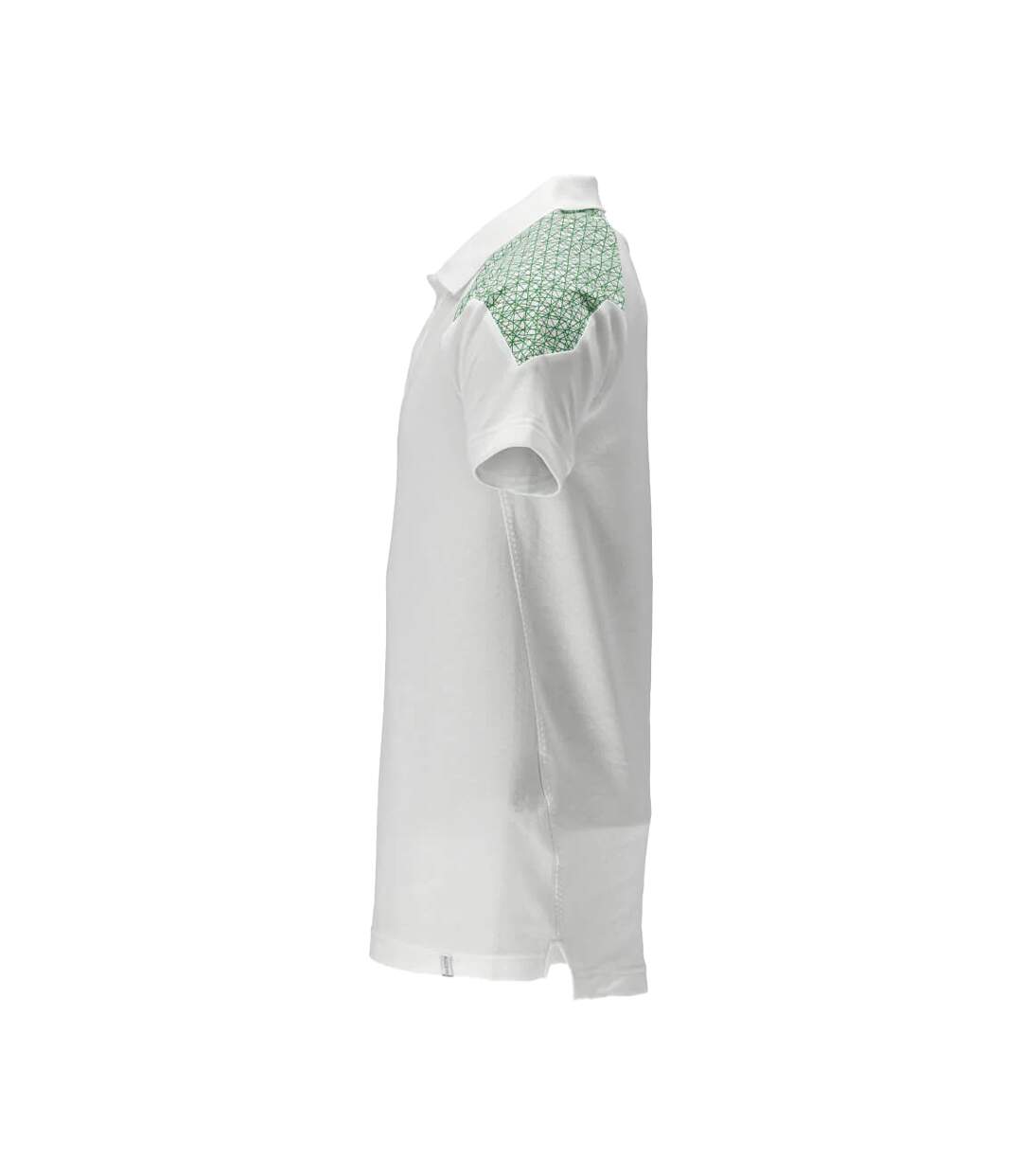 Unisex Adult Food & Care Polo Shirt White Grass Green Mascot-2
