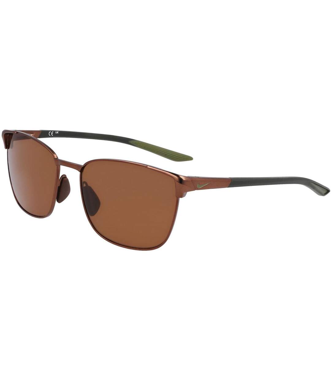 Fusion Square Sunglasses One Size Walnut Brown Nike-3
