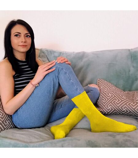 12 Pairs Ladies Plain Coloured Cotton Rich Dress Socks