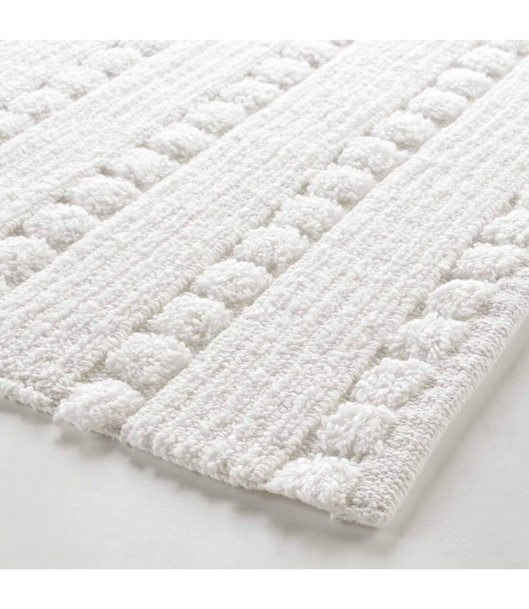 Tapis de Bain Jacquard Cleonis 50x80cm Blanc-2