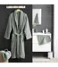 Peignoir Col Châle en Coton Tendresse Vert Cèdre-4