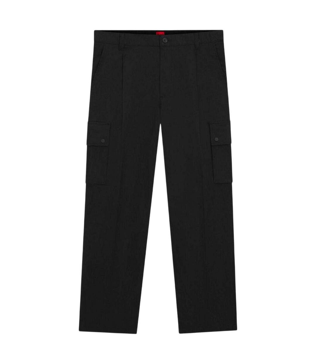 Mens Relaxed Fit Cargo Trousers Black Hugo-2