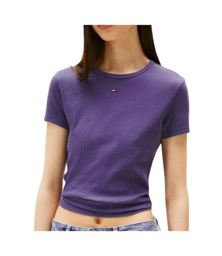T-shirt violet femme tommy hilfiger slim