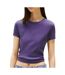 T-shirt violet femme tommy hilfiger slim-1