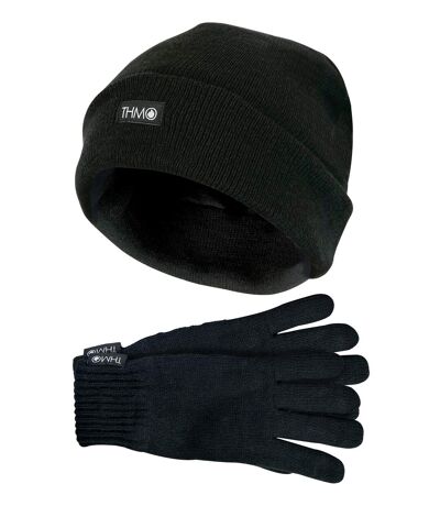 Mens Thinsulate Hat and Gloves Set | THMO | Acrylic Knitted Hat & Gloves for Winter - L/XL