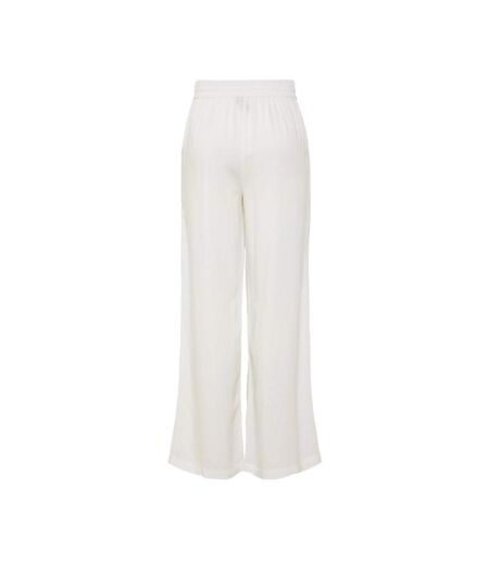 Pantalon fluide blanc femme pieces wide