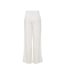 Pantalon fluide blanc femme pieces wide-3
